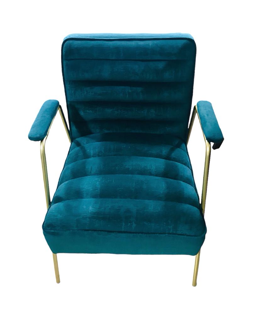 Grand Gold Sofa Chair. Green Essops
