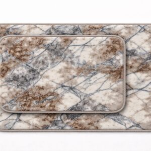 DINARSU FLUFFY 2PC BATH MAT SET