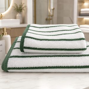 AT HOME STRIPED TOWELS