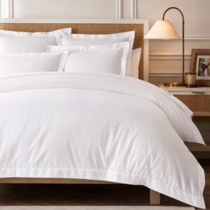 100 % COTTON PERCALE 200TC WHITE BASIC OXFORD DUVET COVER
